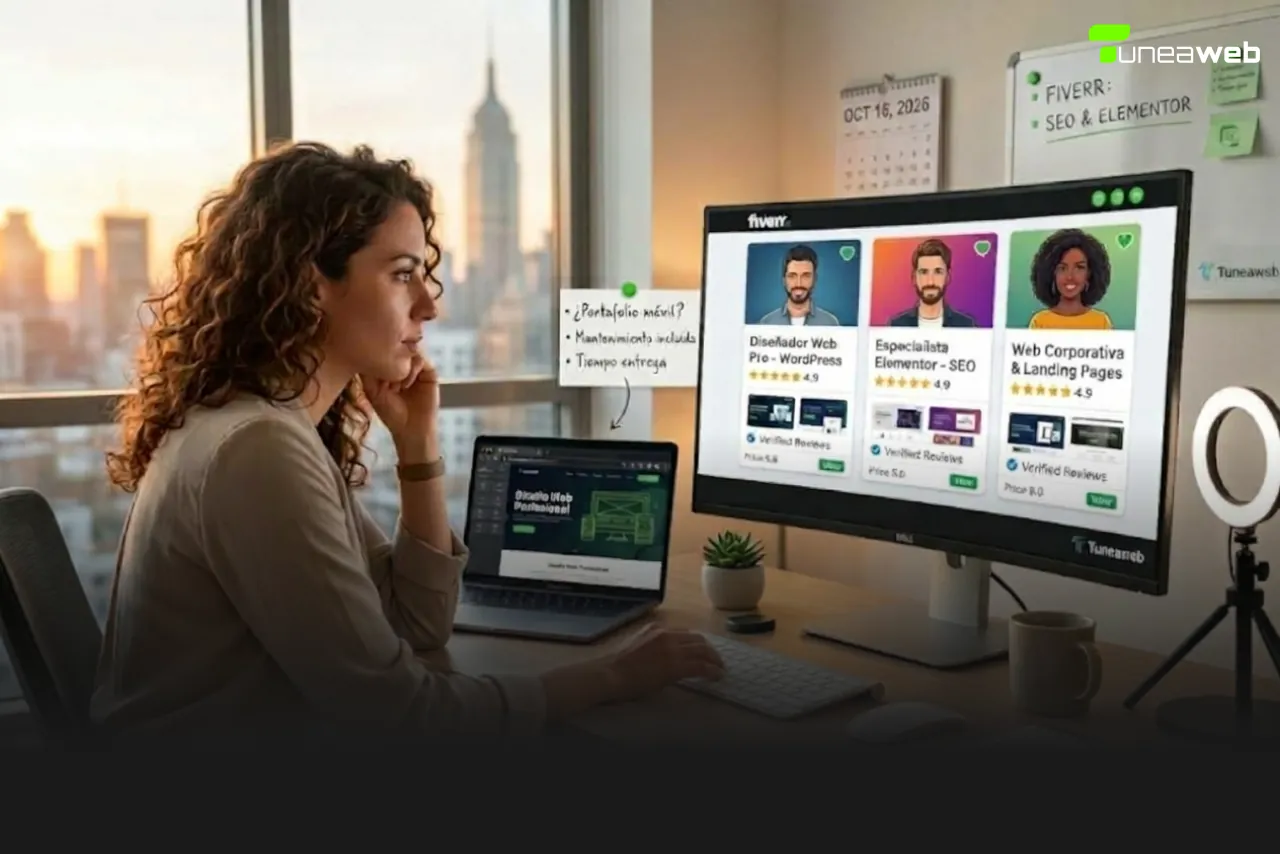 Diseñador web profesional en fiverr